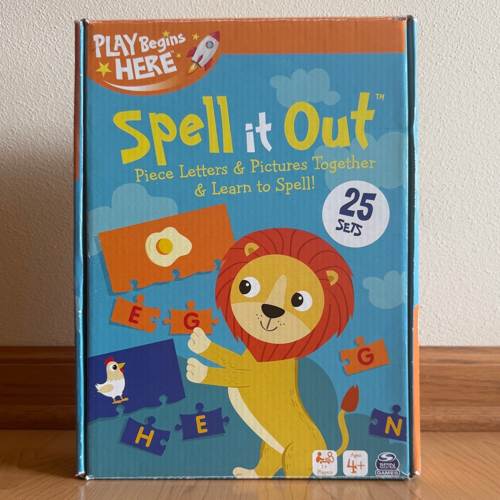 Spin Master Spell it Out 25 Match & Learn Puzzle Sets, 1+ Players, Ages 4+